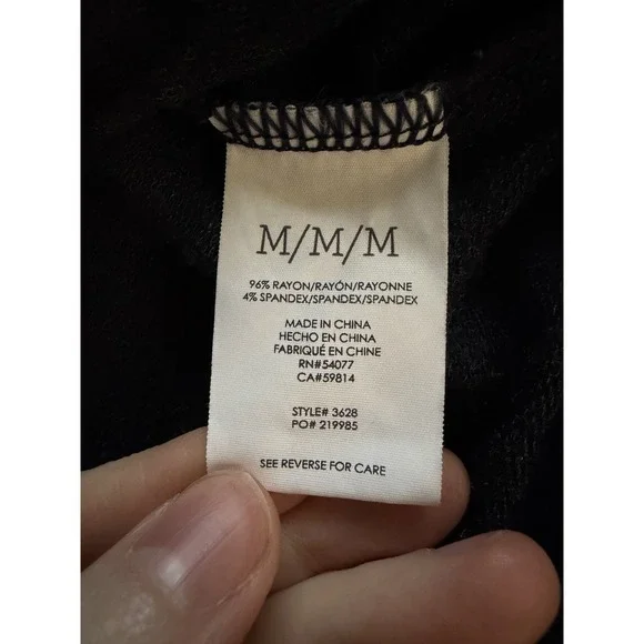 Cabi 3628 Black Cowl Neck Tunic Top Womens M Long Sleeve Stretch - Picture 6 of 9